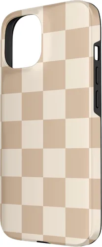 Vista 11 de Funda de tablero de ajedrez marrón beige claro para iPhone 14 Pro