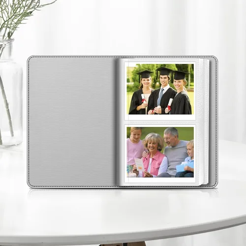 Vista 7 de Álbum de fotos Fintie para películas Polaroid de 3.5x4.25 pulgadas - Libro de álbumes pequeños de 64 bolsillos compatible con fotos Fujifilm Instax