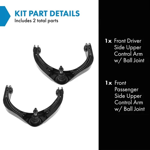 Vista 223 de Conjunto de Brazo de Control Inferior Delantero y Junta Esférica TRQ para Lado del Conductor y del Pasajero 2 Piezas Compatible con Ford Mustang GT