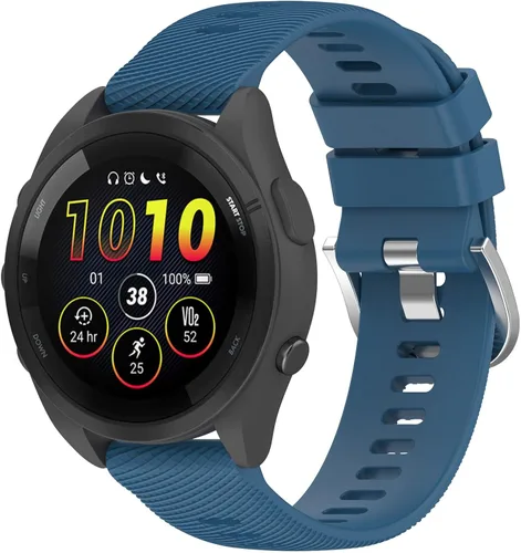 Vista 14 de Correa de reloj Garmin Forerunner 165 para mujeres y hombres, 0.787 pulgadas, ajustable, de silicona, suave, de repuesto, para Garmin Forerunner 165