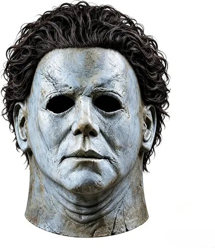 Vista 8 de Beita Máscara de Michael de Halloween, máscara de cicatriz de terror de Halloween Amarillo