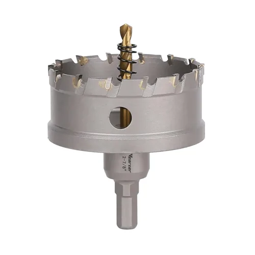 Vista 15 de Sierra perforadora de carburo de 1-1/2 pulgadas (1.496 in) para metal duro, cortador de agujeros con punta de carburo de tungsteno con broca piloto