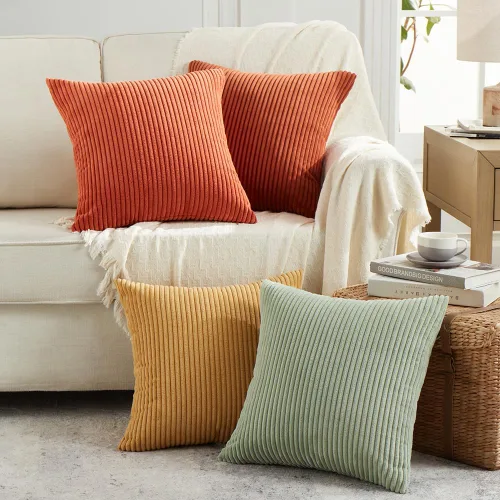Vista 7 de Fancy Homi Juego de 4 fundas de almohada decorativas neutras de 18 x 18 pulgadas para sofá, cama, sofá, dormitorio, decoración moderna
