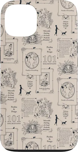 Vista 7 de Funda con estampado de libro vintage para iPhone 16 Disney 101 Dálmatas