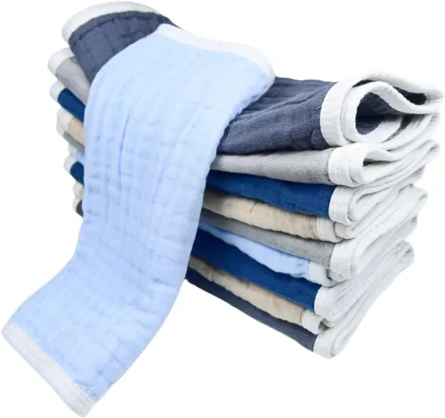 Vista 4 de Synrroe Paños de muselina grandes para eructos, paños de muselina para bebés niñas y niños, paquete de 10 extraabsorbentes y suaves de muselina, 6