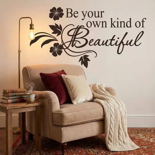 Vista 5 de Be Your Own kind of Beautiful", calcomanía de pared, COMINHKPR91952