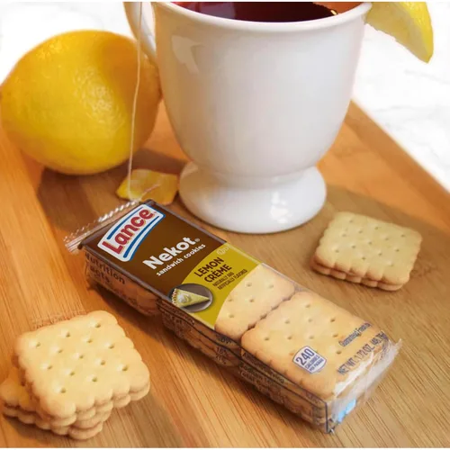Vista 6 de Lance Nekot Lemon Creme, 8 paquetes envueltos individualmente, 6 sándwiches cada uno (paquete de 14)