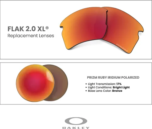 Vista 3 de Oakley Authentic Flak 2.0 XL OO9188 REPLACEMENT Lenses+ Bundle Microfiber Pouch -FRAMES NOT INCLUDED