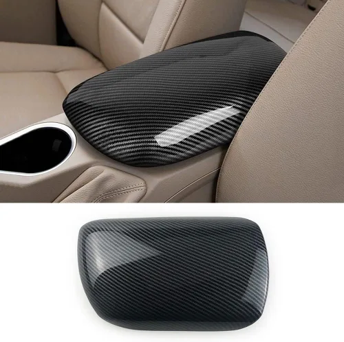 Vista 7 de para BMW X1 X2 F39 F48 2016-2023 Cubierta de reposabrazos central de fibra de carbono para interior del automóvil, caja de consola, caja