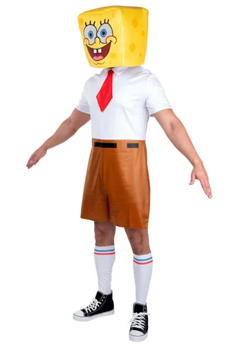 Vista 4 de Disfraz para Hombre de SpongeBob de Nickelodeon Multicolor