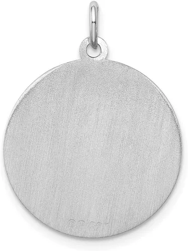 Vista 4 de Plata de ley rodiada con diseño de pastor alemán (1.024 in, 0.748 in, estilo QC2686), Metal