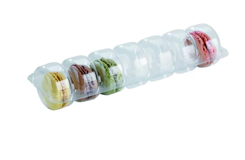 Vista 7 de PacknWood 210MACINS3 - Macaron de plástico transparente, cajas transparentes de macarrón, caja de almacenamiento de macarrones, caja de macarrón