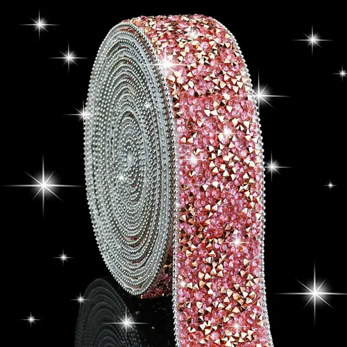 Vista 34 de Dowarm Cinta autoadhesiva de diamantes de imitación plateados, tiras brillantes para manualidades, decoración de bodas, 0.4 pulgadas de ancho