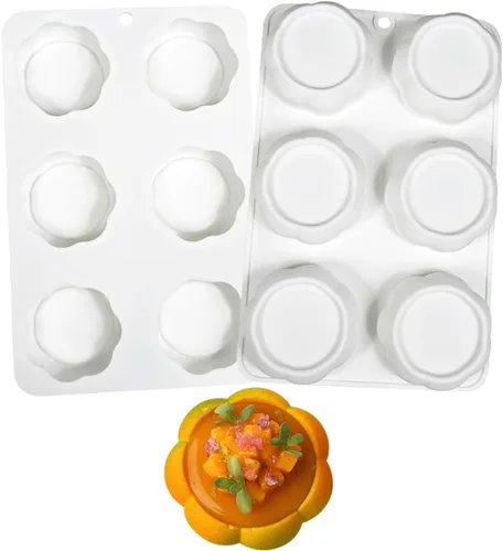 Vista 14 de mostsom Molde de silicona para pastel de mousse de flores, molde de helado, molde de chocolate, jabón, cupcakes 3D, utensilios para hornear, molde
