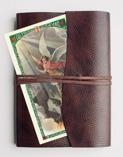Vista 6 de Trendzeen Estatua de Arcángel de San Miguel de 3 pulgadas - Tarjeta Santa laminada, ficha de bolsillo, La oración del Señor - Estatua de San Miguel
