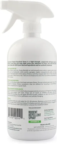 Vista 8 de Spray de control de roedores de aceite de menta, control natural en interiores y exteriores para ratones y ratas, fórmula extrafuerte a base