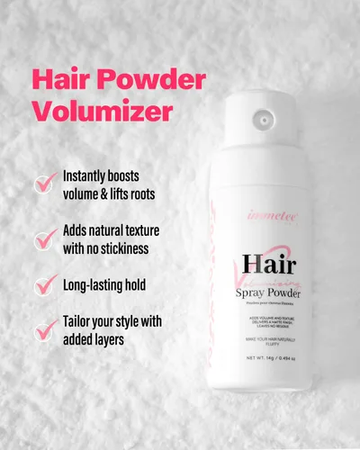 Vista 2 de immetee Polvo de textura, polvo voluminizador para volumen y textura del cabello, efecto opaco y acabado natural, pulverizador de volumen