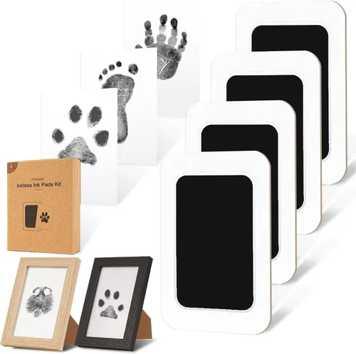 Vista 20 de Kit de huellas sin tinta para perros, gatos y bebés, kit de huellas de manos de bebé y nariz de perro de tacto limpio, kit de huellas de perro sin