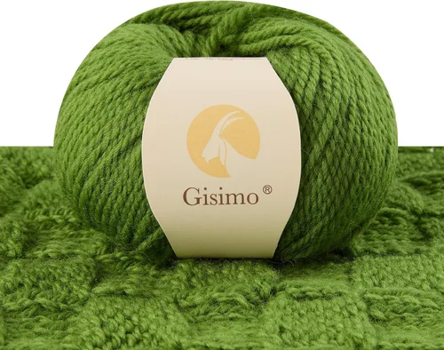 Vista 21 de 100% lana de merino para tejer, 3 capas de lana lujosa y suave para tejer a mano y ganchillo (ámbar, 1 bola)