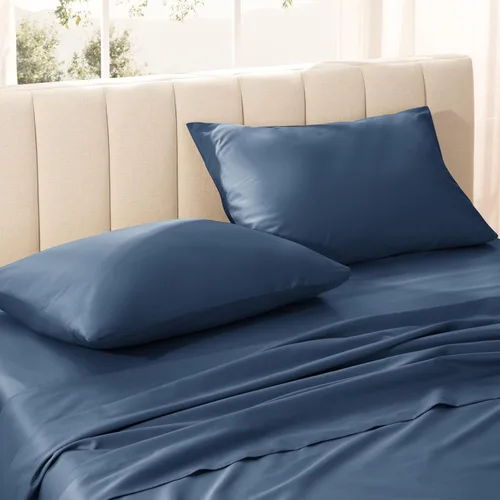 Vista 10 de Bare Home Juego de fundas de almohada de satén 100% algodón orgánico (estándar, blanco) 100% algodón orgánico, tejido de satén suave, cierre