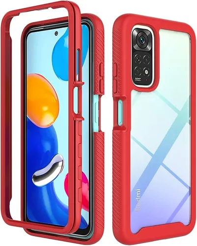 Vista 6 de Funda para Xiaomi Redmi Note 11 - Funda protectora anticaída, amortiguadora - Negro