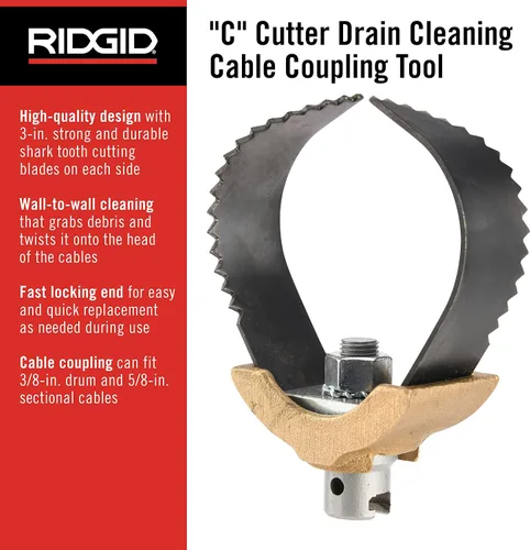 Vista 6 de RIDGID Paquete de máquina de limpieza de drenaje K-400 con cortador T-232 y accesorios