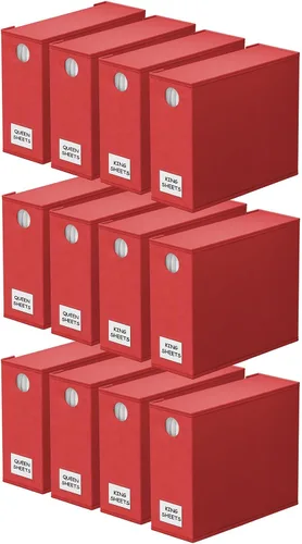 Vista 24 de SpaceAid Paquete de 3 Organizadores de Sábanas y Almacenamiento, Organizador de Armario de Ropa de Cama Plegable, Guardador de Juegos de Sábanas