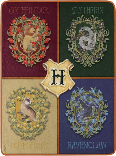 Vista 15 de Northwest Manta de micro Raschel de Harry Potter, ligera y transpirable para sofá, acogedora para todas las estaciones, 46 x 60 pulgadas, bandera