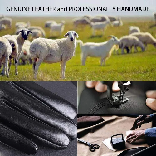 Vista 5 de Womens Long Leather Gloves Winter Touchscreen Opera Evening Dress Driving Gloves