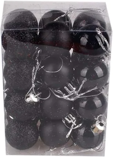Vista 15 de QueenBox® 24 bolas de Navidad de plástico de 1.18 pulgadas para decoración de árbol de Navidad, vacaciones y fiestas