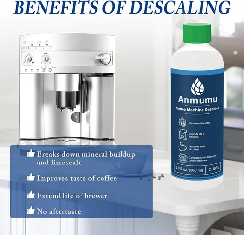 Vista 2 de Anmumu Delonghi* Limpiador descalcificador EcoDecalk para todas las máquinas Delonghi*, solución de descalcificación delonghi* 2 usos