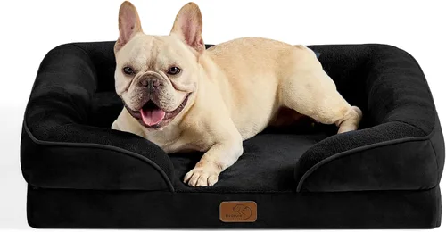 Vista 78 de Bedsure - Cama para gatos de interior, sofá cama lavable para perros muy pequeños, espuma de soporte con funda extraíble y lavable, forro Gris