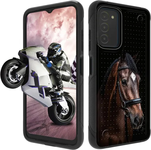 Vista 8 de Funda protectora resistente de doble capa para Samsung A14 5G (parte trasera con textura antideslizante), TPU suave a prueba de golpes, para Samsung