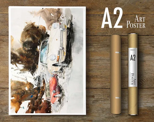 Vista 6 de MINSEOK Pósteres de acuarela para decoración de habitación, arte A2 de alta calidad, imágenes impresas antiguas, regalo perfecto para pared
