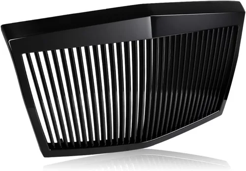 Vista 2 de Parrilla frontal vertical de acrilonitrilo butadieno estireno compatible con Chrysler 300 300C 2005-2010, parrilla frontal vertical negra o cromada