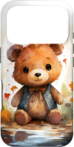 Vista 30 de Funda de oso de peluche con chaleco para iPhone 17