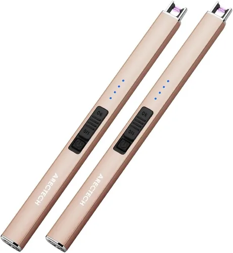Vista 12 de ARECTECH - Encendedor eléctrico para velas con cable tipo C, regalo de cumpleaños para hombre, mujer, esposa, encendedores recargables de arco