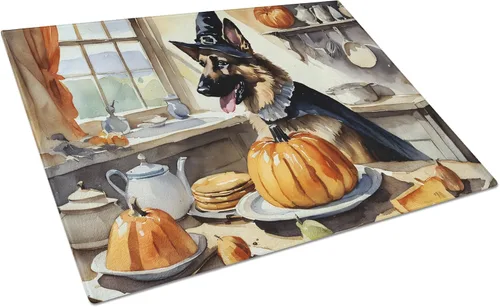 Vista 76 de Caroline's Treasures DAC1720LCB Affenpinscher - Tabla de cortar de vidrio con calabazas para cocina de otoño, grande, decorativa, de vidrio