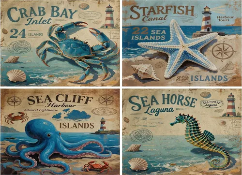 Vista 9 de Juego de 4 manteles individuales con temática de película vintage, diseño de palomitas de maíz, proyector, tablilla, estrellas, impermeables
