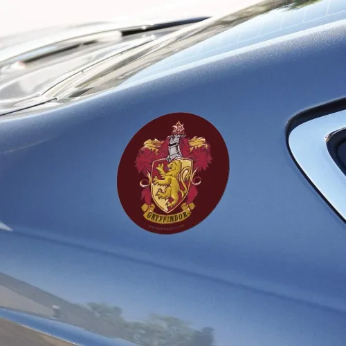 Vista 3 de Harry Potter Gryffindor pintado cresta automotriz coche refrigerador Locker vinilo círculo imán
