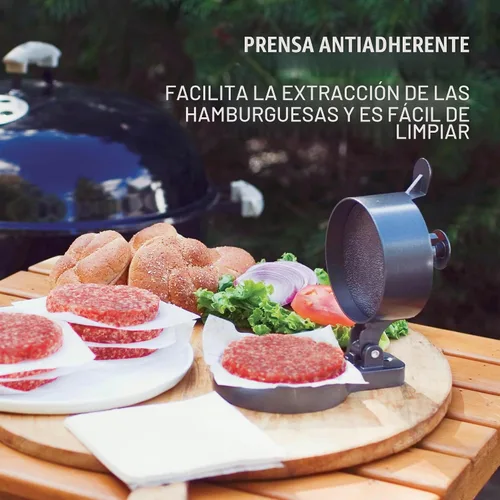 Vista 3 de Prensa para hamburguesas Weston, única y antiadherente, Sencillo, talla única , Gris