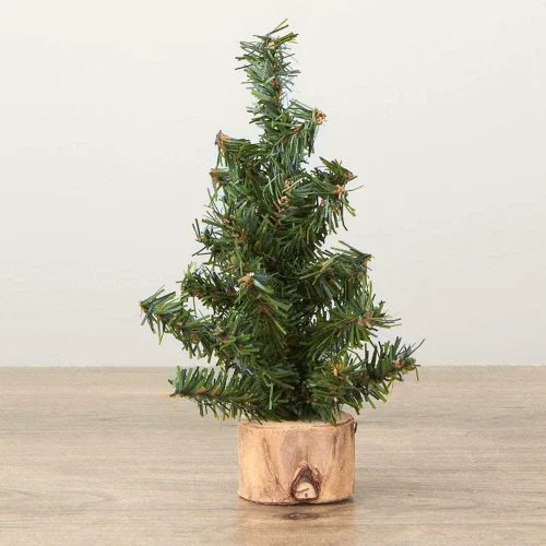 Vista 6 de 2 pequeños árboles de Navidad artificiales de pino canadiense - Mini pinos 10.0 in