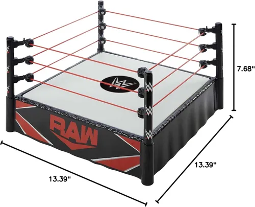 Vista 5 de WWE Ring Superstar (14 pulgadas) con Lona de Resorte y Cuerdas Flex Reales para Figuras de Acción; Regalo para Edades de 6 Años en Adelante