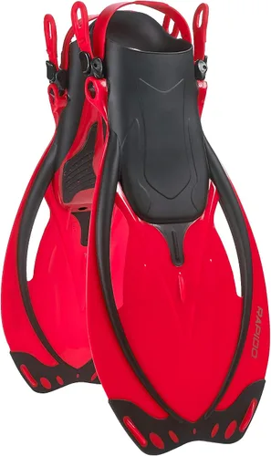 Vista 7 de Rapido Marine Open Heel Adjustable Fins - Translucent Violet Lime, Large/X