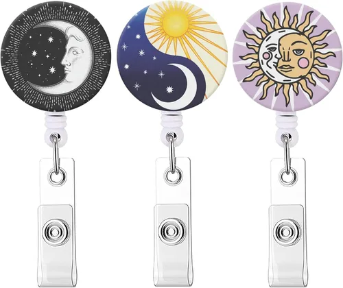 Vista 37 de Carrete retráctil para credenciales de enfermera, lindo nombre, carretes decorativos para tarjetas de identificación con clip en soportes