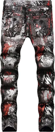 Vista 2 de Enrica - Pantalones de mezclilla elásticos para hombre