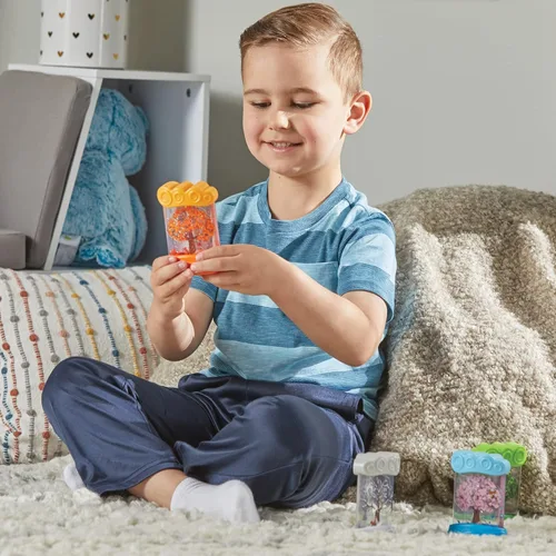 Vista 8 de hand2mind Tubos sensoriales para el cambio de estaciones, juguetes silenciosos para niños de 3 a 5 años, juguetes de ciencia meteorológica