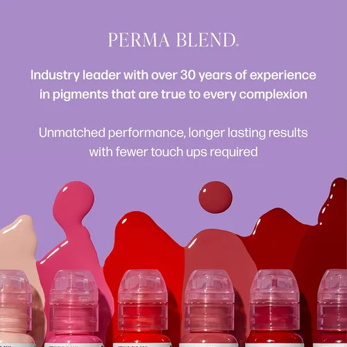 Vista 7 de Perma Blend - Malva - Tinta de tatuaje malva para maquillaje permanente - Tinta microblading para rubor labial para mejorar el color - Rubor