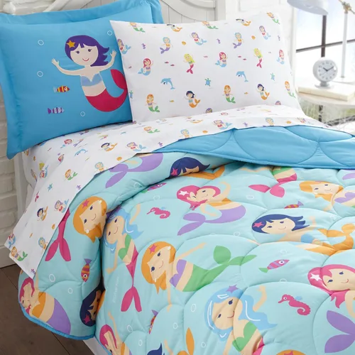 Vista 12 de Wildkin Cama matrimonial en una bolsa – Juego de ropa de cama de microfibra de 7 piezas con edredón, funda de almohada y sábanas – Heroes