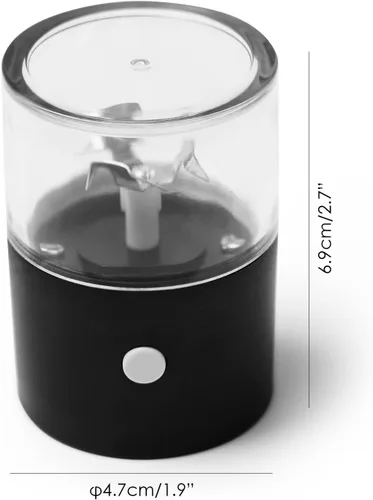 Vista 2 de Eléctrico Metal Aluminio Hierba Tabaco Grinder Cracker Cracker Spice Smoke Grinders 1 PC (negro)